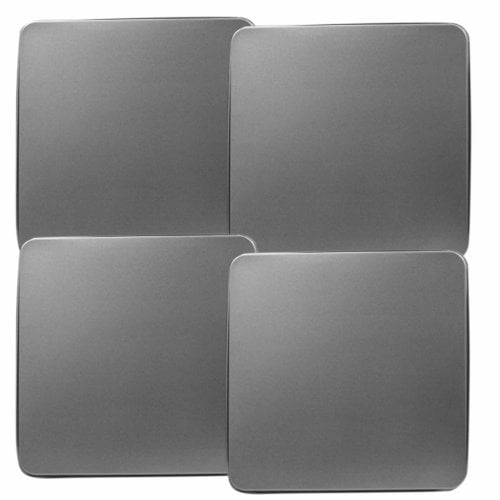 New Gas Burner Covers Square Kitchen Home Stove Top Set of 4 Black Reston Lloyd